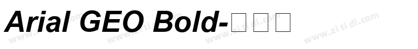 Arial GEO Bold字体转换